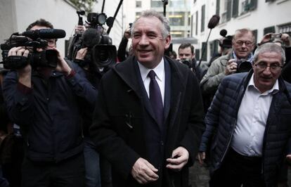 El líder del Movimiento Demócrata, François Bayrou en París, este miércoles.