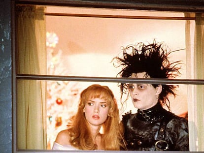 O maior dos sucessos: Johnny Depp, com 27 anos, e Winona Ryder, com 19, em 'Edward Mãos de Tesoura´