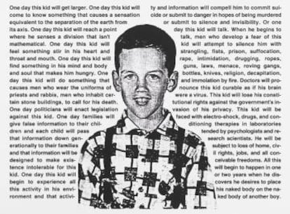 'Sin título (Un día, este chico...)' (1990-1991), de David Wojnarowicz.