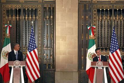 Rueda de prensa conjunta del presidente de EE UU, Barack Obama y su hom&oacute;logo, Enrique Pe&ntilde;a Nieto.