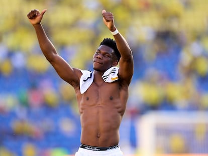 Aurélien Tchouameni, después del partido del Real Madrid en Las Palmas.