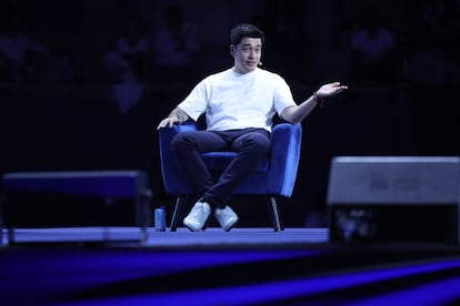 Víctor Domínguez, durante la primera jornada del Madrid Economic Forum, en el Palacio de Vistalegre, 7 de junio de 2025, en Madrid (España).
