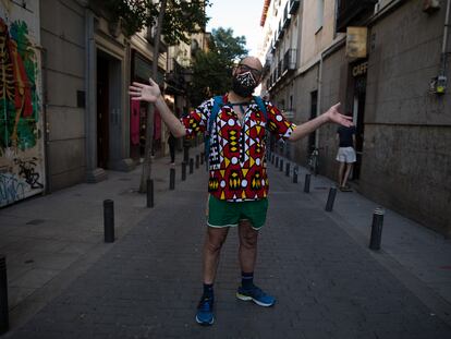 Juan Ignacio Delgado Alemany, más conocido como Ignatius  Farray, en Malasaña.