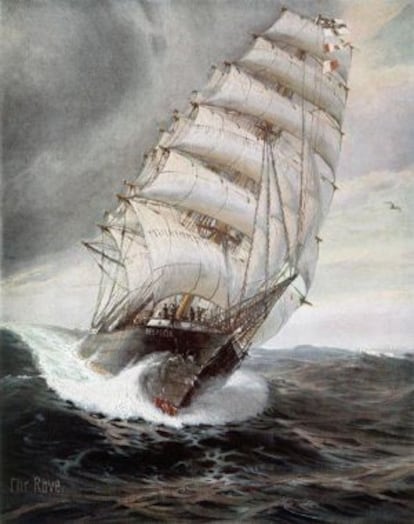 El 'Seeadler' ('Águila del Mar'), último gran barco de guerra a vela.