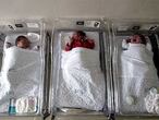 Niños recién nacidos en la maternidad del Hospital Clínico de Barcelona.