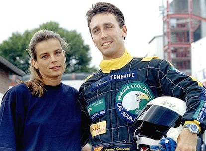 Estefanía de Mónaco con Daniel Ducruet, en 1995, cuando estaban casados.