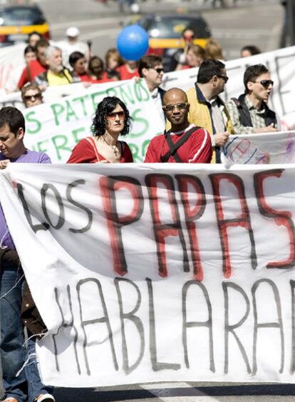 Marcha por la custodia compartida en Barcelona en 2008.