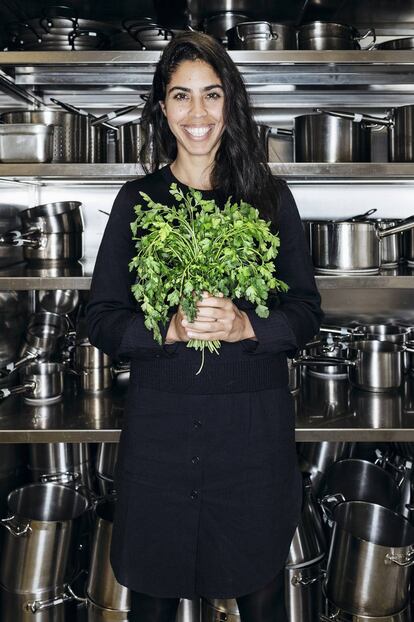 Bela Gil, en la cocina del Basque Culinary Center