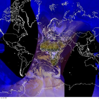 La superficie terrestre vista por el satélite europeo <i>Metop A</i> en varias órbitas de sobrevuelo de Europa.