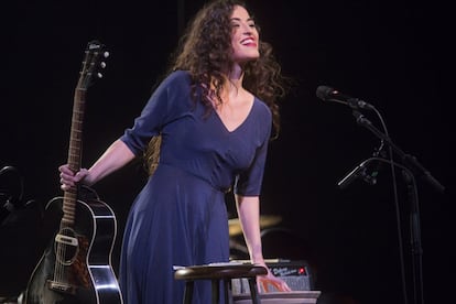 Silvia P&eacute;rez Cruz, el pasado lunes, en el teatro T&iacute;voli.