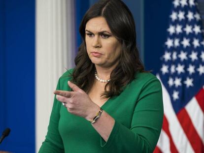 La portavoz de la Casa Blanca, Sarah Huckabee Sanders.