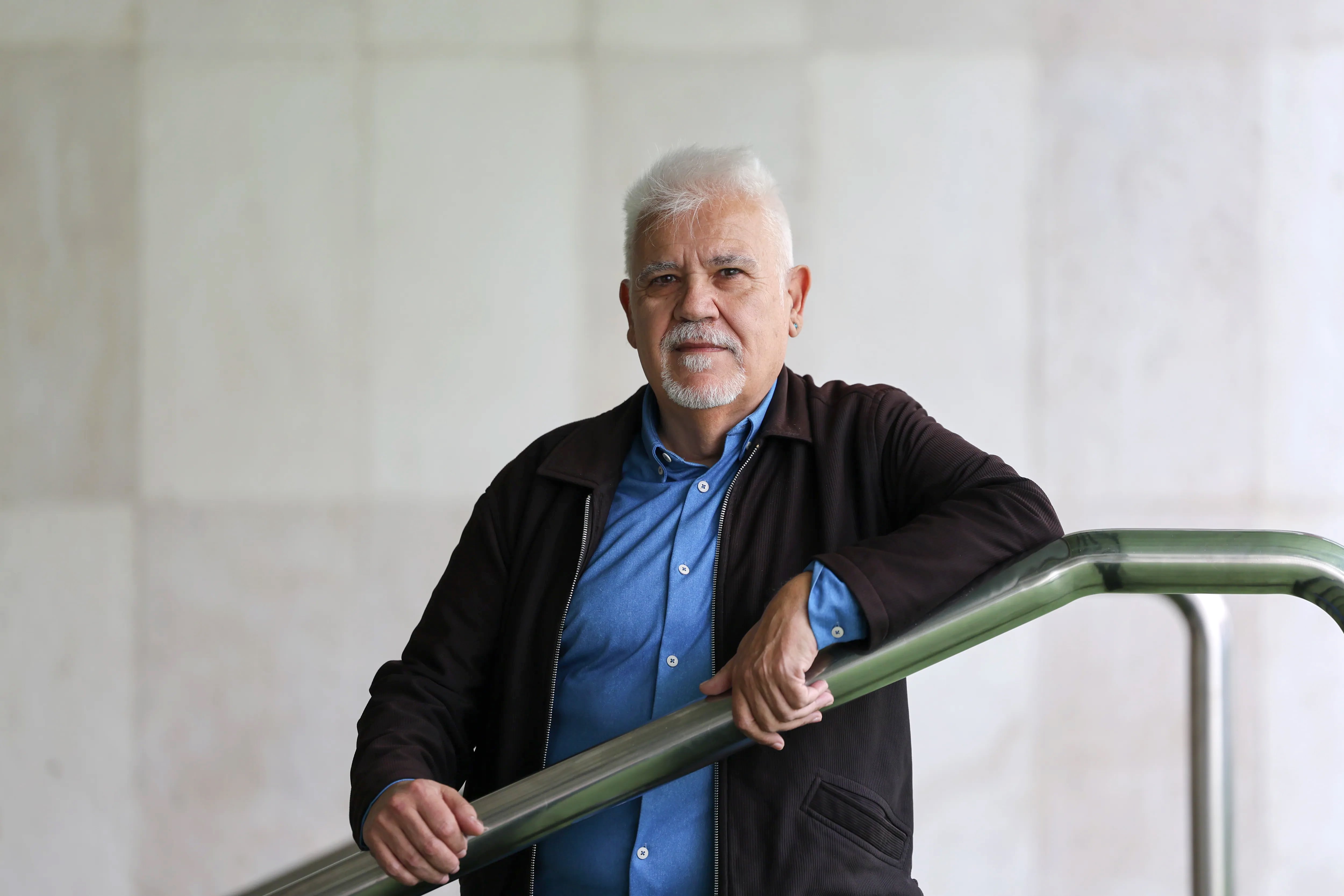 Josep Maria Martinez, presidente de la Asociación de Enfermos y Trasplantados Hepaticos de Cataluña, en el congreso de la Asociación Española para el Estudio del Hígado.