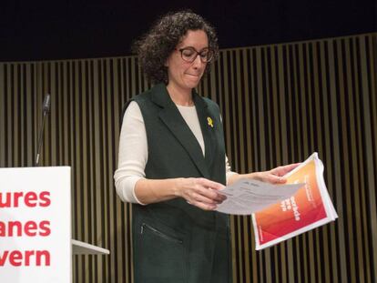Marta Rovira, durante la presentaci&oacute;n del programa electoral de ERC en Barcelona