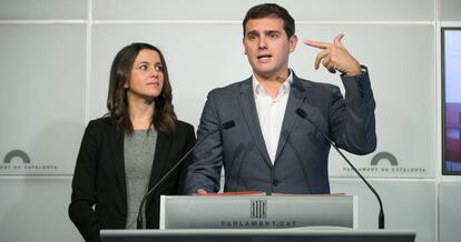 Inés Arrimadas y Albert Rivera, en una imagen de archivo.