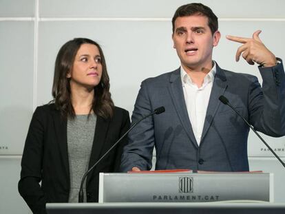 In&eacute;s Arrimadas y Albert Rivera, en una imagen de archivo. 