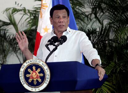 El presidente de Filipinas, Rodrigo Duterte, en Davao en 2018.
