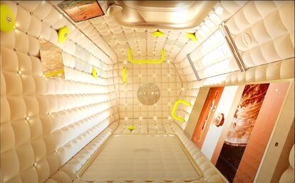 Interior de uno de los camarotes del futuro laboratorio orbital de Axiom.