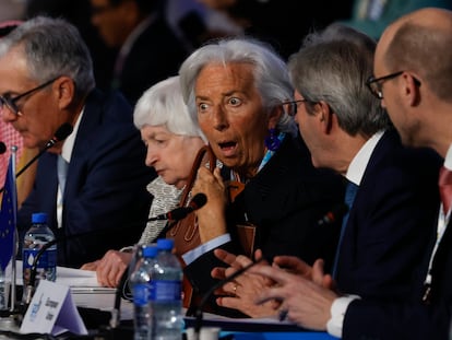 La presidenta del Banco Central Europeo, Christine Lagarde, y la secretaria del Tesoro de EE UU, Janet Yellen.
