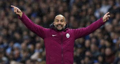 Guardiola, este sábado durante el partido contra el Burnley.