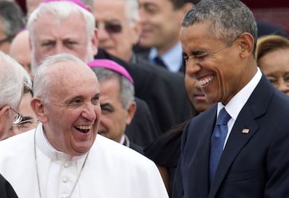 O papa Francisco e Barack Obama em Washington. 