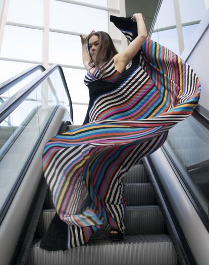 La artista malagueña, en los Teatros del Canal de Madrid, donde actúo junto a Sílvia Pérez Cruz en febrero. Molina luce un vestido de Beatrice B.