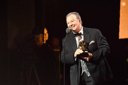 Pablo Ziegler recoge el premio al mejor álbum de jazz latino 'Jazz Tango'.