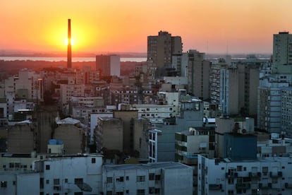 Vista do centro histórico de Porto Alegre.