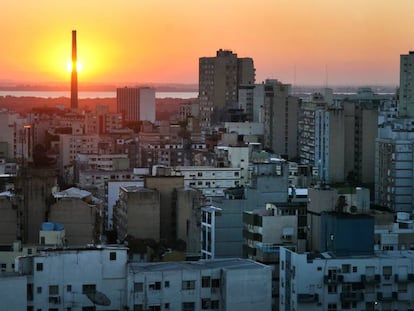 Vista do centro histórico de Porto Alegre.