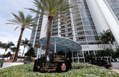 Uma torre Trump em Sunny Isles.