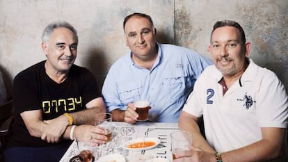 From left to right: Ferrán Adrià, José Andres and Albert Adrià.