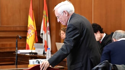 El expresidente de Caja Segovia Atilano Soto, En la Audiencia Provincial de Segovia, en febrero pasado.