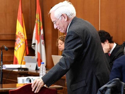 El expresidente de Caja Segovia Atilano Soto, En la Audiencia Provincial de Segovia, en febrero pasado. 