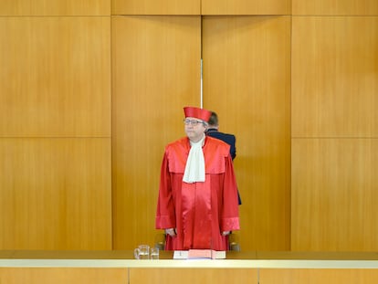 Andreas Vosskuhle, presidente del Tribunal Constitucional de Alemania, el martes en Karlsruhe.