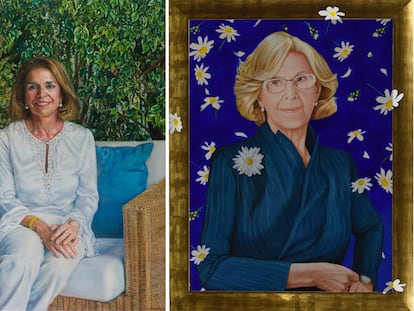 Retratos de Alberto Ruiz-Gallardón (por María Bisbal), Ana Botella (por Rafael Cidoncha) y Manuela Carmena (por Ángeles Agrela).