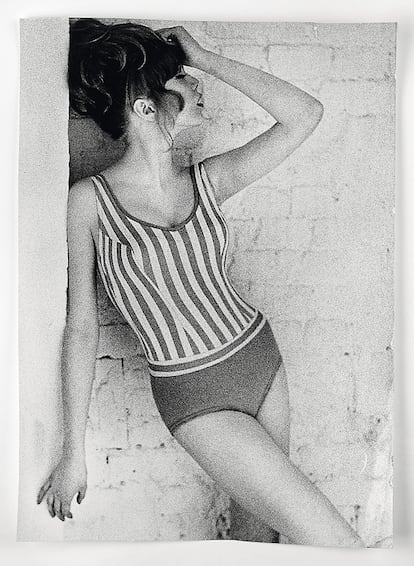 Fotografía de Pattie Boyd en su etapa como modelo.