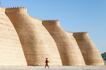 La fortaleza de Ark en Bujara, Uzbekistán.