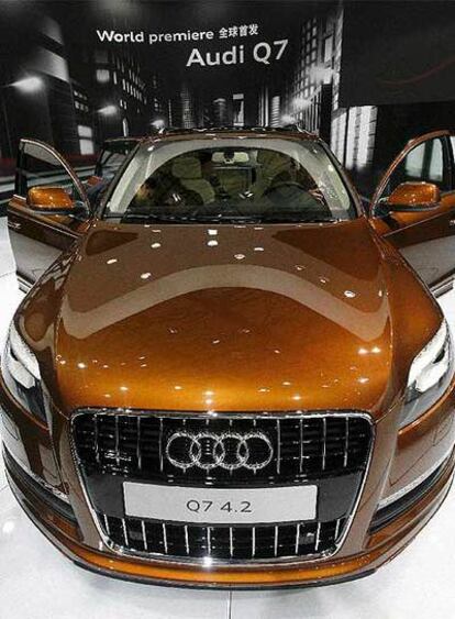 Presentación del modelo Q7 de Audi, de gama superior al que se fabricará en Barcelona, ayer en el Salón del Automóvil de Shanghai