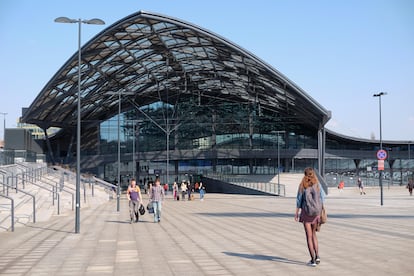 La nueva estación central Lodz Fabryczna, sede del centro cultural EC1. 