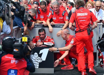 Danilo Petrucci, tras ganar el Gran Premio de Italia.