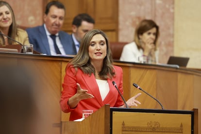 María Márquez durante una intervención en el pleno el 12 de junio de 2025.