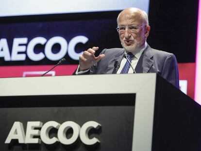 Juan Roig, presidente de Mercadona, en el congreso de Aecoc.