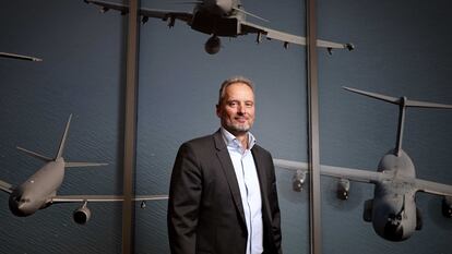 Michael Schoellhorn, consejero delegado de la filial de Defensa de Airbus, en la sede de la compañía en Getafe.