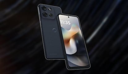 Teléfono Moto G56 5G con fondo