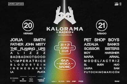 Estos son los artistas de la segunda edición del Festival KALORAMA, que se celebrará los días 20 y 21 de junio en la Caja Mágica de Madrid.