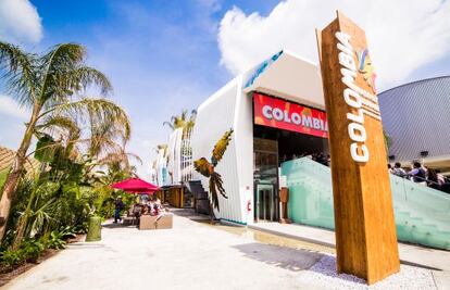 La entrada al pabellón de Colombia en Expo Milán.