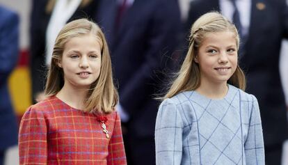 Leonor y Sofia de Borbón el pasado 12 de octubre