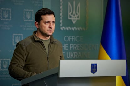 El presidente ucranio, Volodímir Zelenski, en Kiev.