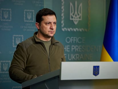El presidente ucranio, Volodímir Zelenski, en Kiev.