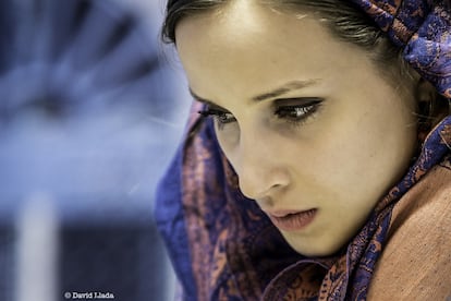 Sopiko Guramishvili, durante el desempate de octavos de final