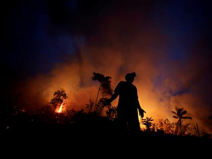 Incendio en la selva amazónica